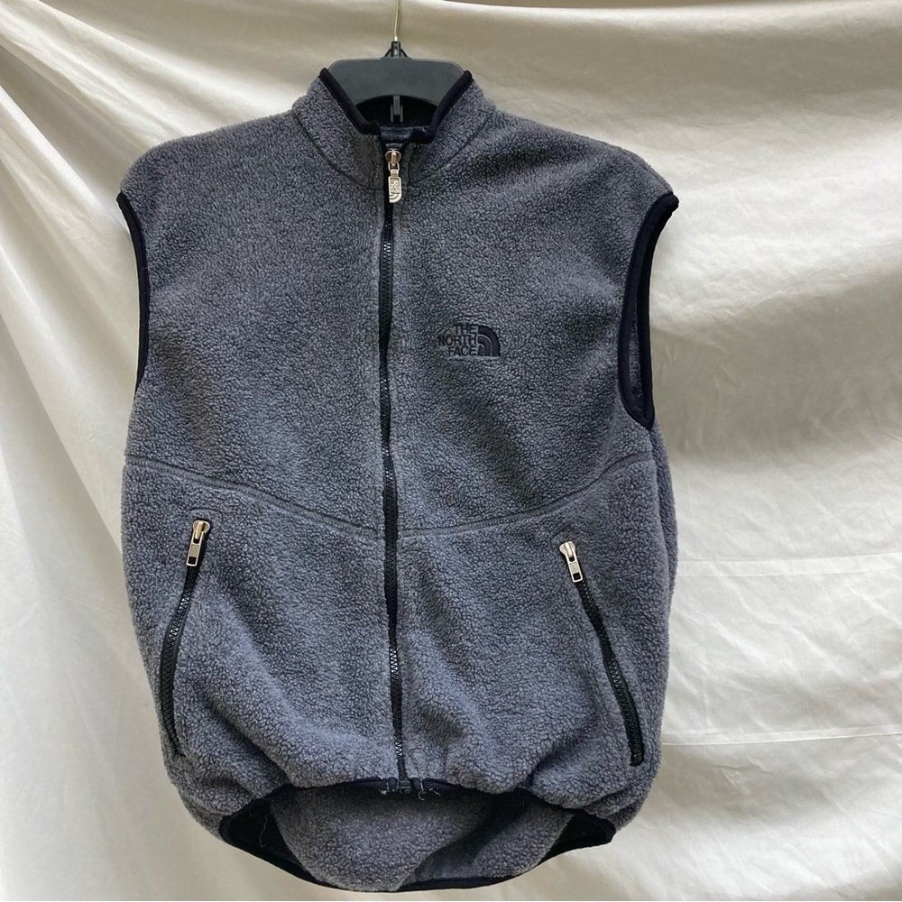 The North Face gray fleece vest, size Small